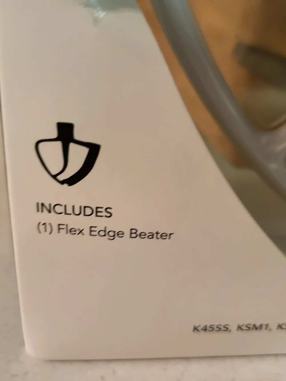 KitchenAid White and Gray Flex Edge Beater - Tilt-Head Mixer Accessory